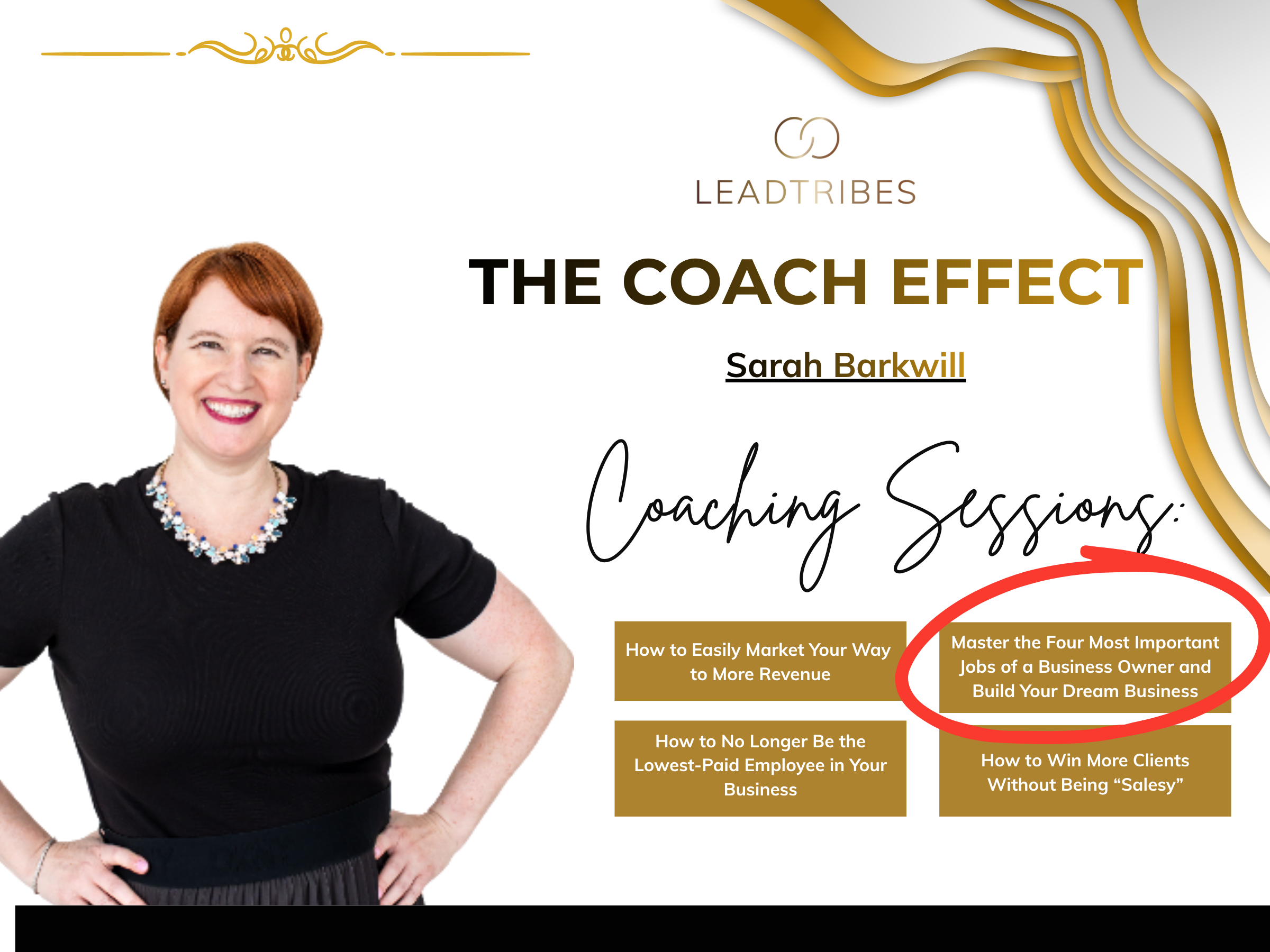 Session 3 Master the Four Most Important Jobs of a Business Owner and Build Your Dream Business